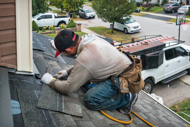 Professional Roof Replacement technician working in Pine Forge, PA